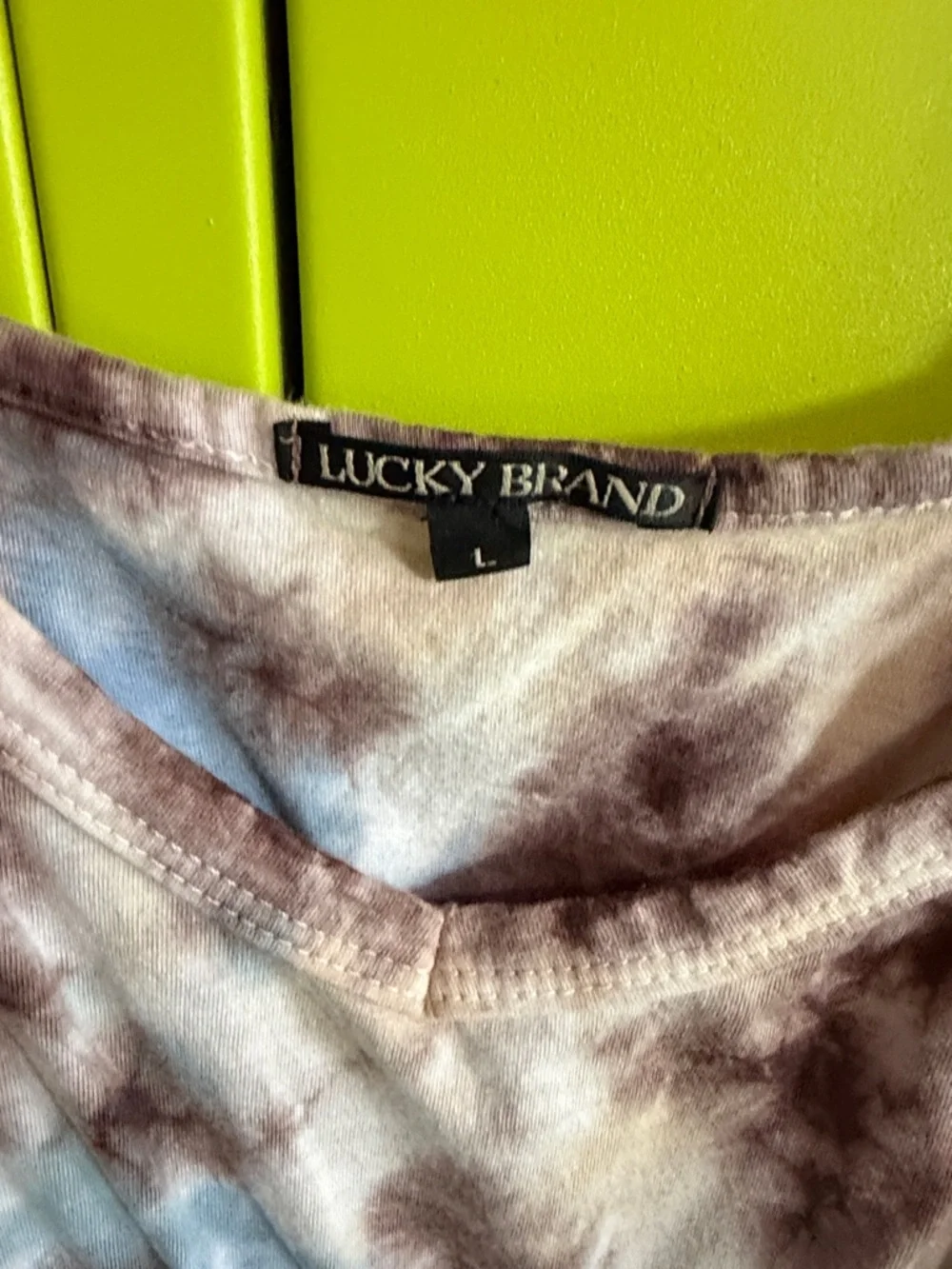 Lucky Brand Tie-Dye Camisole in Brown and Blue - Picture 3 of 5